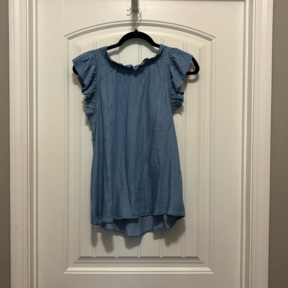 Ruffle Neck & Sleeve Top
